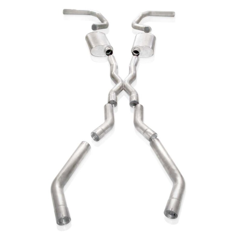 Stainless Works Chevy Camaro 1967-69 Exhaust 3in Stainless with X-Pipe - Image 2
