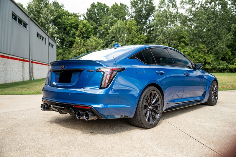 Corsa 22-24 Caddy CT5-V Blackwing 3in Axle-Back - Act. Exh. - Dual Rear Exit - Twin 4.5in Blk CF Tip - Image 2