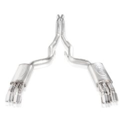 Alternative view of Stainless Works 2018+ Ford Mustang GT 3in Redline Series Catback X-Pipe w/Active Valves & Quad Tips