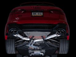 Alternative view of AWE Tuning 21-23 Audi C8 RS6/RS7 SwitchPath Cat-back Exhaust - Diamond Black Tips