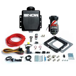 Snow Performance Gas Carbureted 4500 Flange Stage 1 Water Inj Kit (WOT Activated SS Braided Lines)