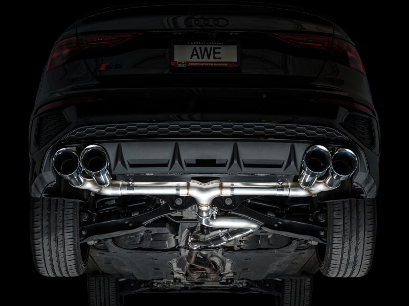 AWE 22-24 Audi 8Y S3 Track Edition Exhaust - Chrome Silver Tips - Image 9