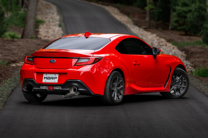 MBRP 12-22 Subaru BRZ 17-22 Toyota GR86 Stainless Steel 3in Cat-Back-Single Rear Exit w Carbon Tips - Image 3