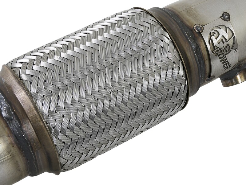 aFe Power Twisted Steel SS304 Downpipe 2.5in w/Cat 17-18 Hyundai Elantra L4-1.6L (t) - Image 5