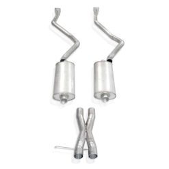 Alternative view of Stainless Works 2007-14 Chevy Tahoe And Yukon LT 2-1/2in Exhaust X-Pipe Chambered Mufflers Tips