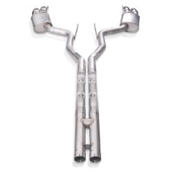 Stainless Works 18+ Ford Mustang GT 3in Legend 304SS Catback w/ H-Pipe Quad Polished Tips (No Valve) - Image 5
