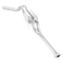 Alternative view of Stainless Works 2011-14 F-150 5.0L 3in Exhaust Y-Pipe S-Tube Mufflers Behind Passenger Rear Tire Ext