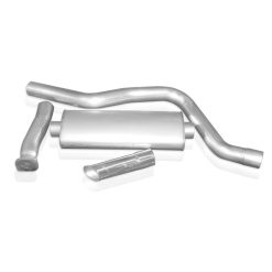 Alternative view of Stainless Works 2006-09 Chevy 6.0L Trailblazer SS 3-1/2in Catback Single Chambered Muffler Factory