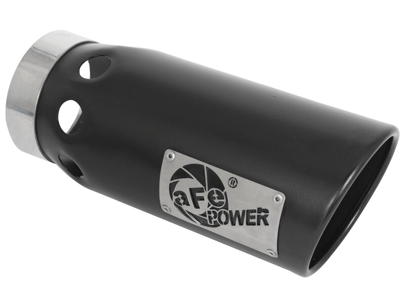 aFe Large Bore-HD 5 IN 409 SS DPF-Back Exhaust System w/Black Tip 20-21 GM Truck V8-6.6L - Image 2