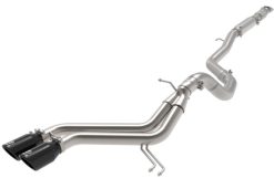 Alternative view of aFe Takeda 2-1/2in to 3in SS-304 Cat-Back Exhausts w/ Black Tip 13-17 Hyundai Veloster L4-1.6L