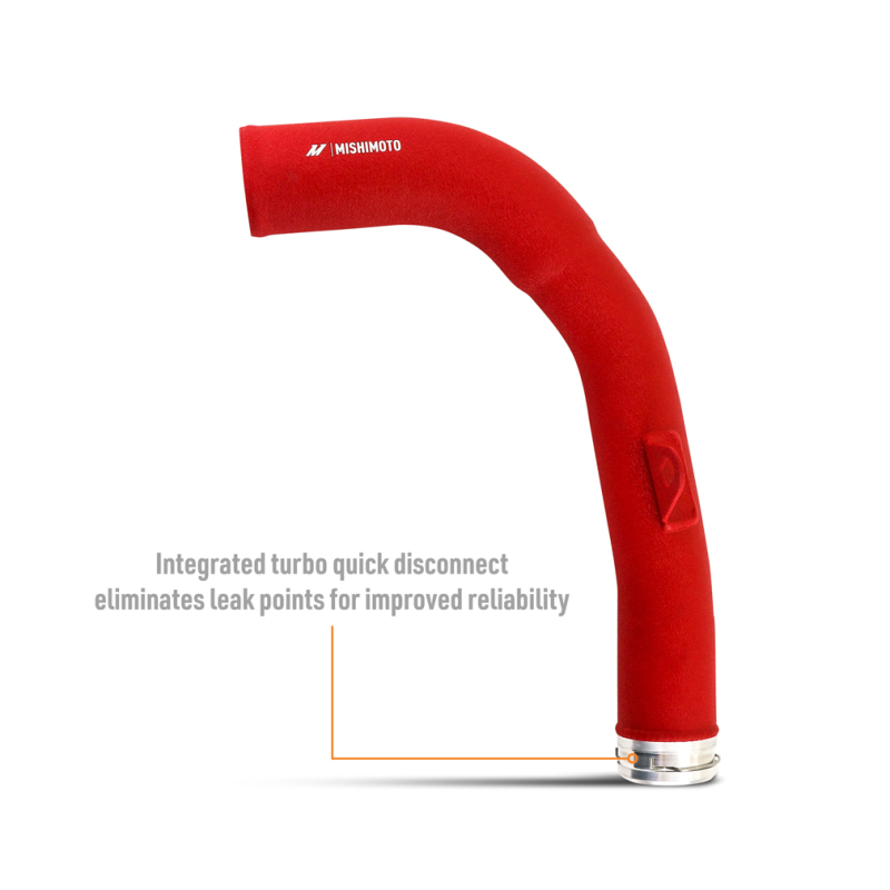 Mishimoto 2022+ Subaru WRX Charge Pipe - Wrinkle Red - Image 2