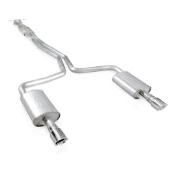 Stainless Works 2010-18 Ford Taurus SHO V6 2-1/2in Catback Chambered Mufflers X-Pipe - Image 3