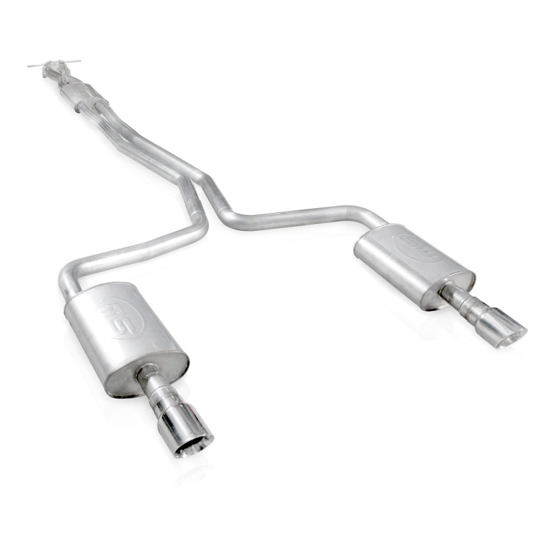 Stainless Works 2010-18 Ford Taurus SHO V6 2-1/2in Catback Chambered Mufflers X-Pipe - Image 3