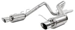 MBRP 11-14 Ford Mustang GT 5.0L Dual Split Rear Race Version AL 3in Cat Back Exhaust System - Image 3