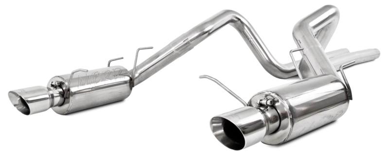 MBRP 11-14 Ford Mustang GT 5.0L Dual Split Rear Race Version AL 3in Cat Back Exhaust System - Image 3