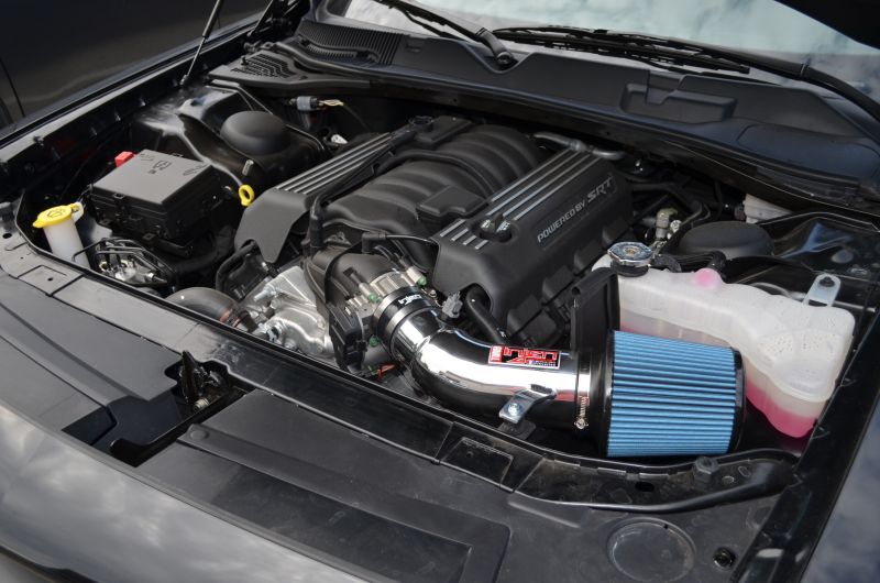 Injen 11-20 Dodge Challenger SRT-8 6.4L V8 Wrinkle Black Power-Flow Short Ram Intake - Image 5