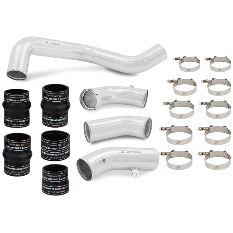 Mishimoto 17-19 GM L5P Duramax Intercooler Kit - Silver w/ Polished Pipes - Image 6