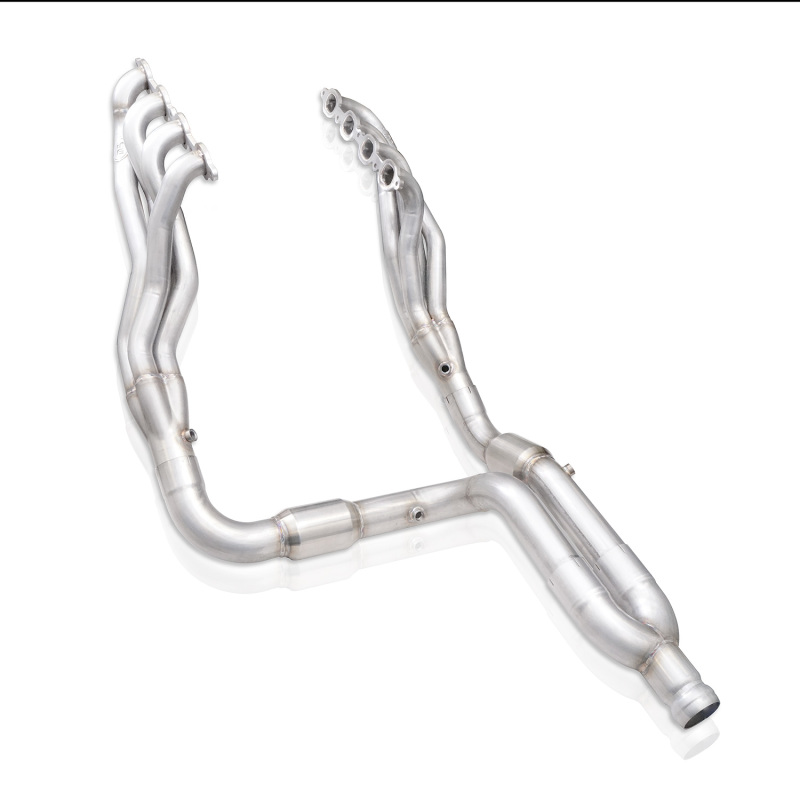 Stainless Works 15-19 Chevrolet Tahoe Headers 5.3L 1-7/8in Primaries High-Flow Cats 3in Leads Y-Pipe - Image 2