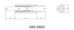 Alternative view of HKS Universal Muffler 2.5 Inlet / 4 Outlet