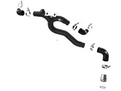Alternative view of aFe Kia Stinger 18-22 V6-3.3L (tt) BladeRunner Hot Charge Pipe- Black