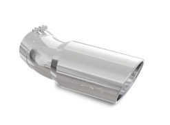 MBRP Universal Tip 6in OD 5in Inlet 15.5in Length 30 Deg Bend Angled Rolled End T304 - Image 3