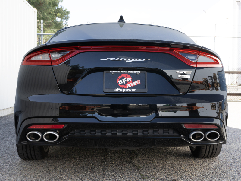 aFe Gemini XV 3in to Dual 2-1/2in 304 SS Cat-Back Exhaust w/ Cut-Out 18-21 Kia Stinger L4-2.0L (t) - Image 5