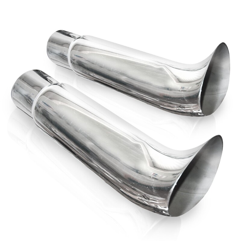 Stainless Works Elf Ear Exhaust Tips 2in Body 2in ID Inlet - Image 2