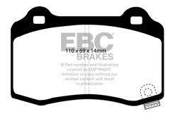 Alternative view of EBC 15+ Cadillac CTS 3.6 Twin Turbo Yellowstuff Rear Brake Pads
