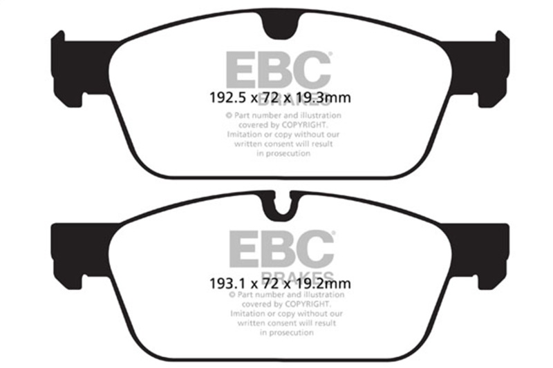 EBC 13-16 Mercedes-Benz GL350 3.0 TD AMG Package Yellowstuff Front Brake Pads - Image 2