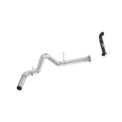MBRP 07-10 Chevy Silverado / GMC Sierra 2500/3500HD 4in OD CatBack Single Side Exit w/ Downpipe - AL