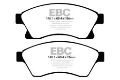 Alternative view of EBC 11+ Chevrolet Cruze 1.4 Turbo (10.9 inch front rotor) Yellowstuff Front Brake Pads
