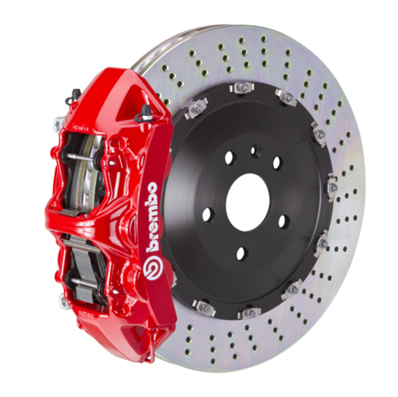 Brembo 08-15 Land Cruiser/LX570 Front GT BBK 6 Piston Cast 405x34 2pc Rotor Drilled-Red