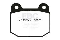 Alternative view of EBC 03-04 Infiniti G35 3.5 (Manual) (Brembo) Redstuff Rear Brake Pads