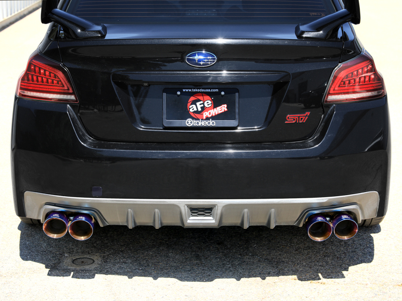 aFe Subaru WRX/STi 15-21 H4-2.0/2.5L Takeda 3in to 2-1/2in Stnlss Cat-Back Exhaust w/ Blue Flame Tip - Image 5