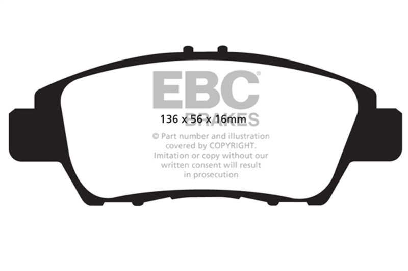 EBC 10-15 Honda CR-Z Yellowstuff Front Brake Pads - Image 3
