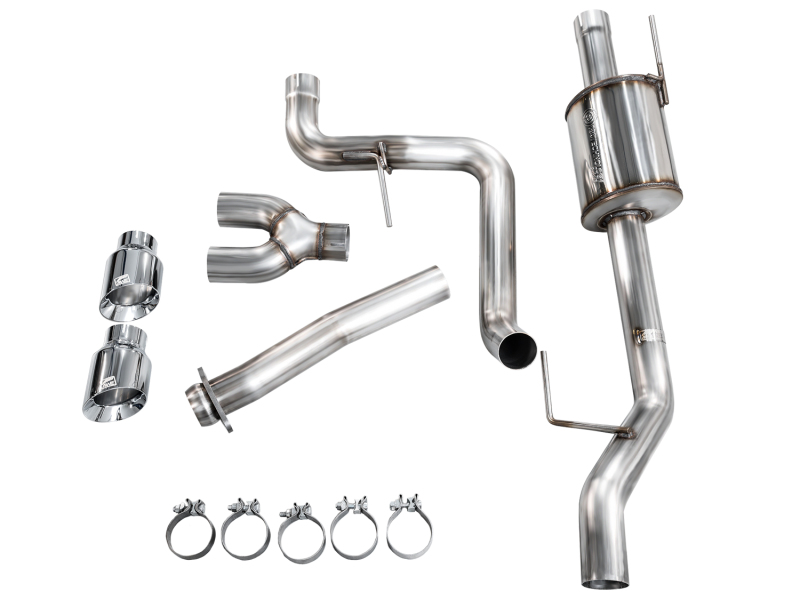 AWE Tuning 21-25 Ford F150 (14th Gen Reg Cab) Cat-Back Exhaust - 4.5in Dual Side Exit Chrome Tips - Image 10