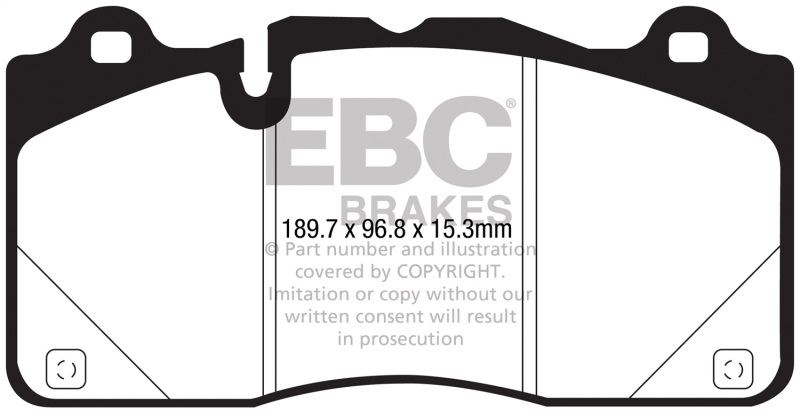 EBC 2016+ Chevrolet Camaro ZL1 Bluestuff Front Brake Pads - Image 2