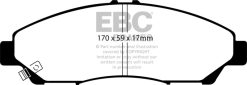 Alternative view of EBC 07-13 Acura MDX 3.7 Yellowstuff Front Brake Pads