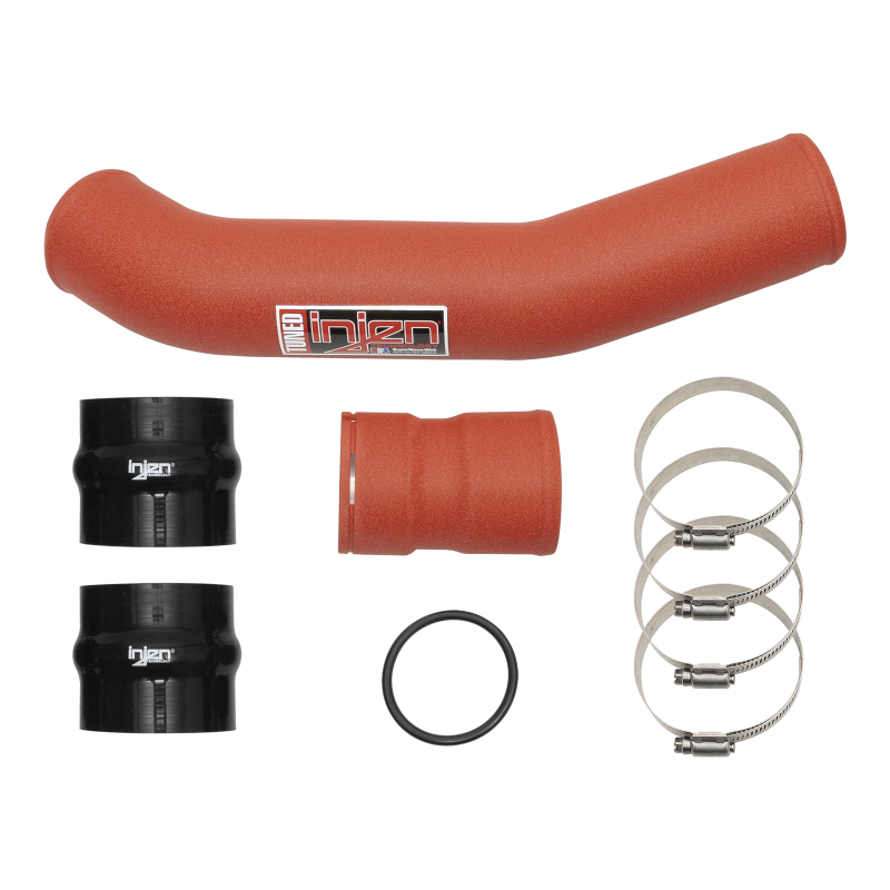 Injen 17-22 Ford F250/F/350/F-450/F-550 V8-6.7L Turbo Diesel Wrnkl Red Intercooler Hot Side Piping - Image 2
