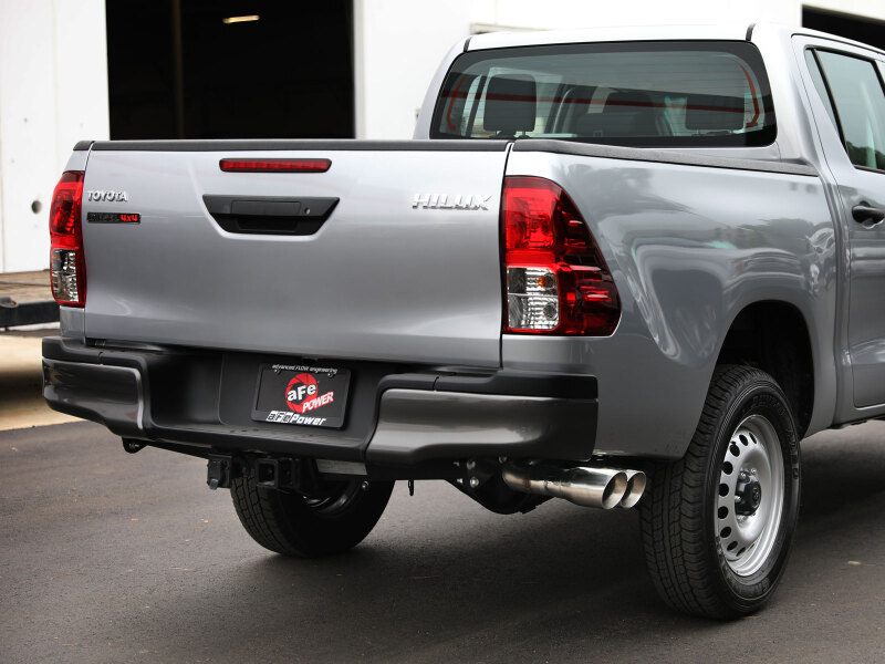 aFe 15-26 Toyota Hilux L4-2.4/2.8L (td) Vulcan Series 3in SS Rear-Side Exit Exhaust w/ Polished Tip - Image 3
