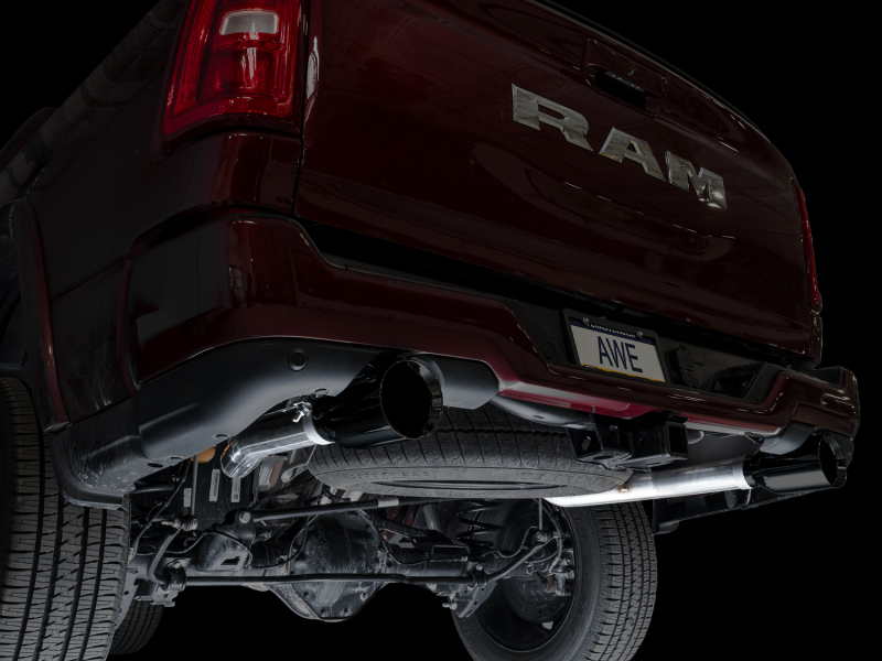 AWE Tuning 25+ RAM 1500 3.0TT 0FG Cat-Back Touring Exhaust - Diamond Black Tips - Image 3