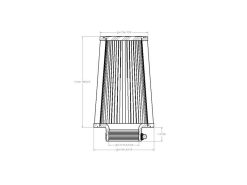 aFe POWER Universal Clamp-On Air Filter w/ D2 Dura-Dry Media - 3in F x 6in B x 4-3/4in T x 9in H - Image 6