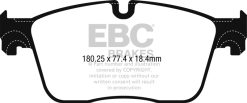 Alternative view of EBC 2016+ Jaguar F-Pace 2.0L TD (180) Yellowstuff Front Brake Pads
