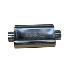 Kooks 3in Oval Clamp In Center/Center Muffler 12in Long Body Polished Stainless Steel - Image 6