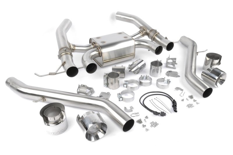 Dinan 21-27 BMW M3/M4 (G80/G82/G83) Valved Axleback Exhaust System - Polished Tips - Image 2