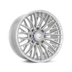 Vossen HFX-6 22x10 - 8x180 - ET-18 - Super Deep Face - 124.3 - Silver Polished Wheel