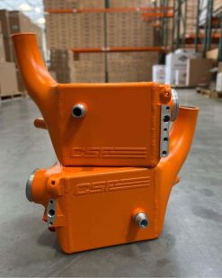 CSF 16-21 BMW M5 (F90) / 17-21 BMW M8 (F91/F92/F93) Twin Charge-Air-Cooler Set - Fire Orange Matte
