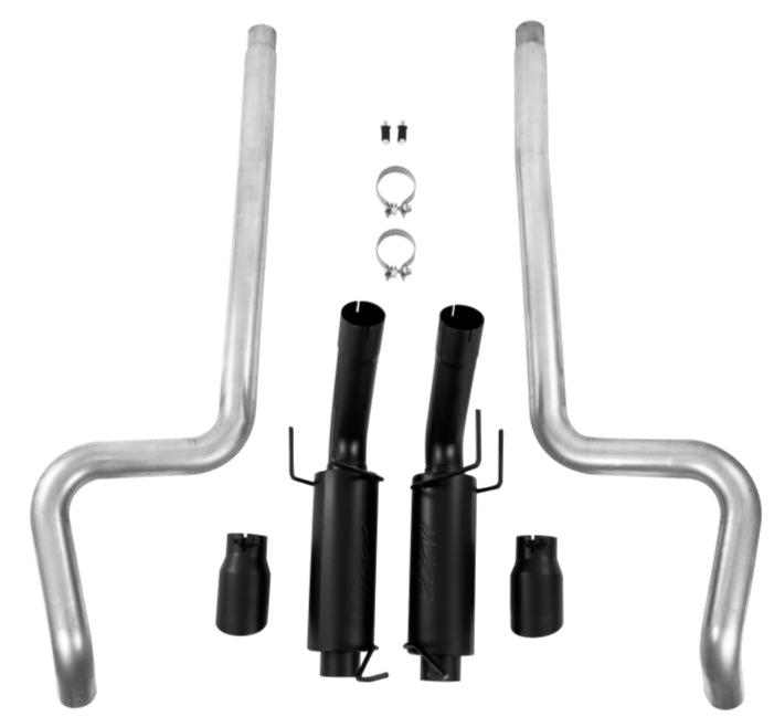 MBRP 11-14 Ford Mustang GT 5.0L 3in Cat Back Dual Split Rear Race Version 4in Tips - Black - Image 4
