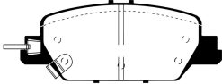 Alternative view of EBC 2017+ Honda CR-V 1.5L Turbo Yellowstuff Rear Brake Pads