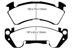 Alternative view of EBC 92-96 Chevrolet Caprice 4.3 Police Yellowstuff Front Brake Pads